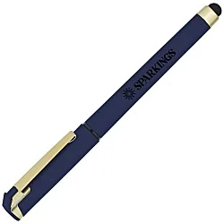 Cali Soft Touch Stylus Gel Pen - Metallic - Matte Gold - Full Color