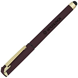 Cali Soft Touch Stylus Gel Pen - Metallic - Matte Gold - Full Color