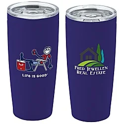 Life is Good Vacuum Tumbler - 20 oz - Full Color - Cooler