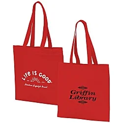 Life is Good Color Cotton Sheeting Tote  - Sun