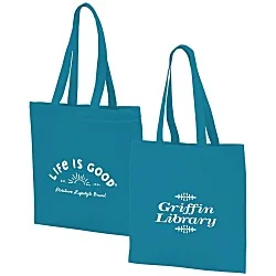 Life is Good Color Cotton Sheeting Tote  - Sun