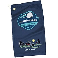 Life is Good Microfiber Velour Golf Towel