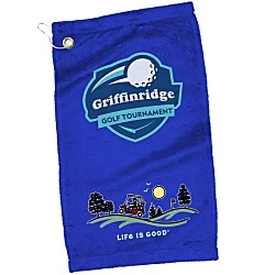 Life is Good Microfiber Velour Golf Towel