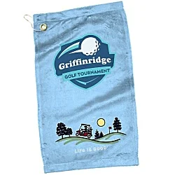 Life is Good Microfiber Velour Golf Towel