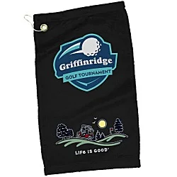 Life is Good Microfiber Velour Golf Towel