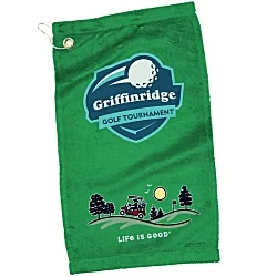 Life is Good Microfiber Velour Golf Towel
