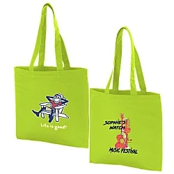 Life is Good Color Cotton Sheeting Tote - Full Color - Adirondack
