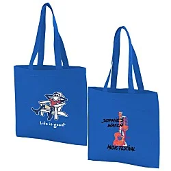 Life is Good Color Cotton Sheeting Tote - Full Color - Adirondack