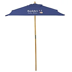 Square Wood Market Umbrella - 8 foot Arc
