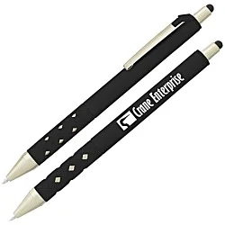 Cali Click Soft Touch Stylus Gel Pen - Matte Gold