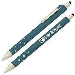 Cali Click Soft Touch Stylus Gel Pen - Matte Gold