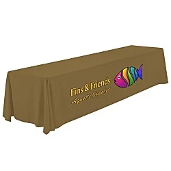 Serged Open-Back Polyester Table Throw - 12 feet