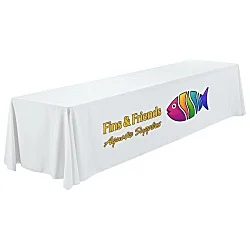 Serged Open-Back Polyester Table Throw - 12 feet