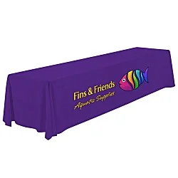 Serged Open-Back Polyester Table Throw - 12 feet