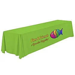 Serged Open-Back Polyester Table Throw - 12 feet