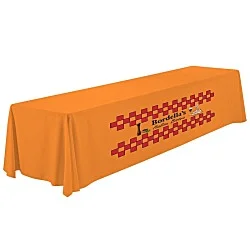 Serged Closed-Back Polyester Table Throw - 12 feet