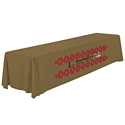 Serged Closed-Back Polyester Table Throw - 12 feet