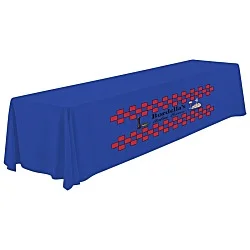 Serged Closed-Back Polyester Table Throw - 12 feet