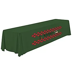Serged Closed-Back Polyester Table Throw - 12 feet