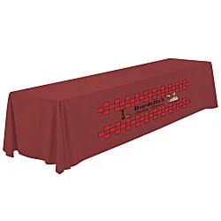 Serged Closed-Back Polyester Table Throw - 12 feet