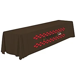 Serged Closed-Back Polyester Table Throw - 12 feet