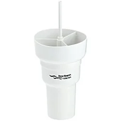 Team 365 Stadium Tumbler with Straw and Snack Bowl - 28 ounces - 24 hr.