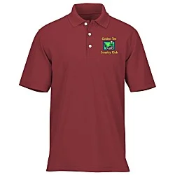 Dry Zone Stain Release Mini Grid Polo - Men's