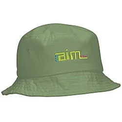 Short Brimmed Bucket Hat - Embroidered