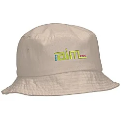 Short Brimmed Bucket Hat - Embroidered