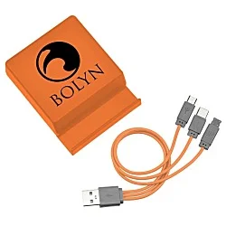 Phone Stand with Compartment - Charging Cables