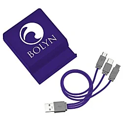 Phone Stand with Compartment - Charging Cables