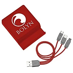 Phone Stand with Compartment - Charging Cables