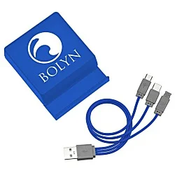 Phone Stand with Compartment - Charging Cables