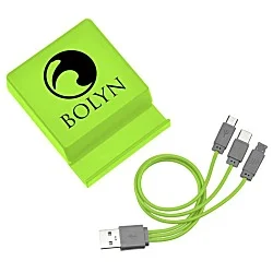 Phone Stand with Compartment - Charging Cables