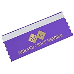Badge Ribbon with Double Sided Tape - 2 inches x 4 inches