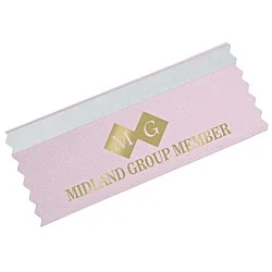 Badge Ribbon with Double Sided Tape - 2 inches x 4 inches
