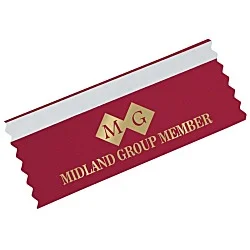 Badge Ribbon with Double Sided Tape - 2 inches x 4 inches