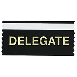 Stock Badge Ribbon with Double Sided Tape - 2 inches x 4 inches