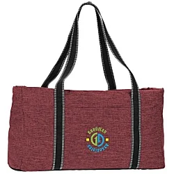 Front Pocket Heathered Utility Tote - Embroidered