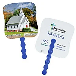 Little White Church Hand Fan