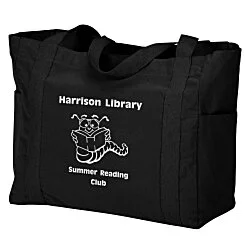 Selene Zippered Cotton Utility Tote