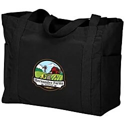 Selene Zippered Cotton Utility Tote - Full Color