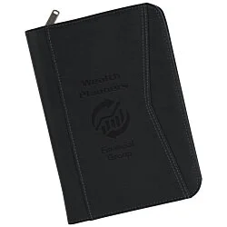 Enterprise Junior Zippered Padfolio - Debossed