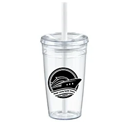 Anna Acrylic Tumbler with Straw - 15 oz.
