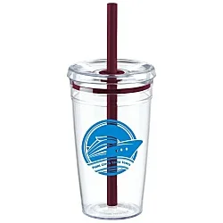 Anna Acrylic Tumbler with Straw - 15 oz.