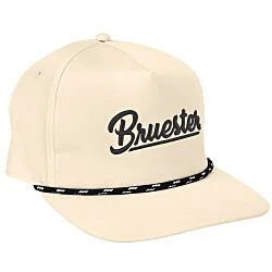 Five Panel Poly Rope Cap - 3D Puff Embroidery