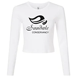 American Apparel Baby Rib Cropped Long Sleeve T-Shirt - Ladies'