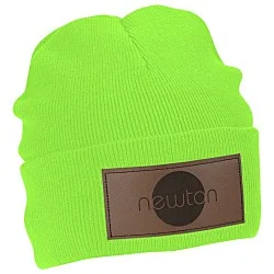 Big Cuff Knit Cap - Laser Engraved Patch - 24 hr