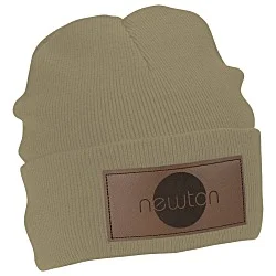 Big Cuff Knit Cap - Laser Engraved Patch - 24 hr