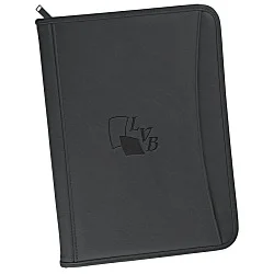 Zippered Vinyl Portfolio - Debossed